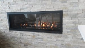 Outdoor landscape with burning fireplace Outdoor landscape with burning fireplace in Washington, DC